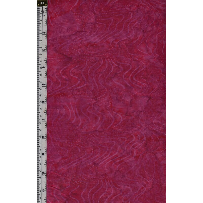 Batik Australia BA45-448 Waves Pinky Red 110cm Wide Cotton Fabric