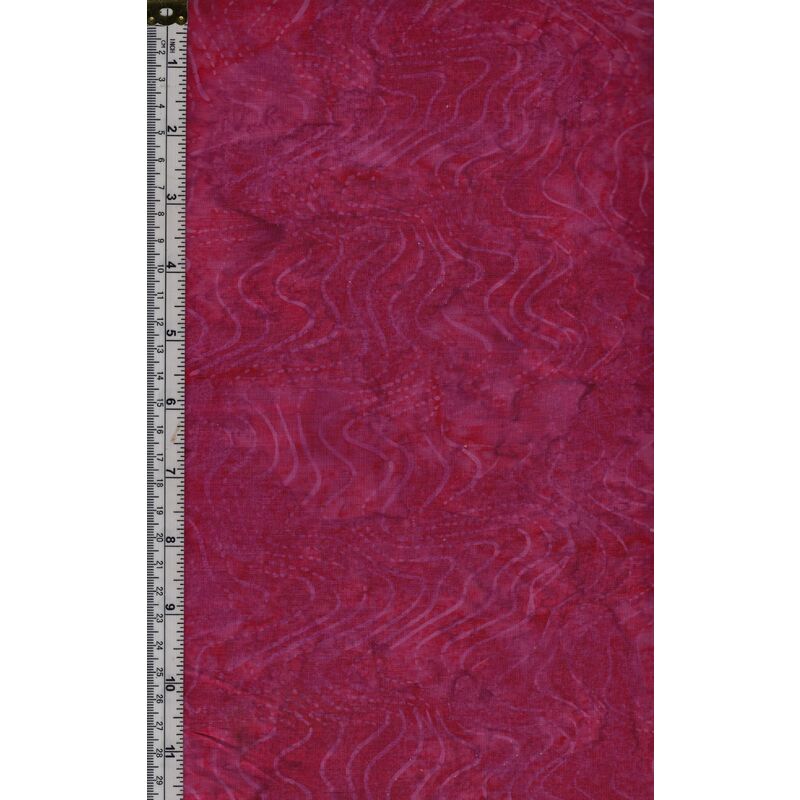 Batik Australia Fabric BA45-448 Waves Pinky Red, 110cm Wide Per 50cm (1/2 Metre)
