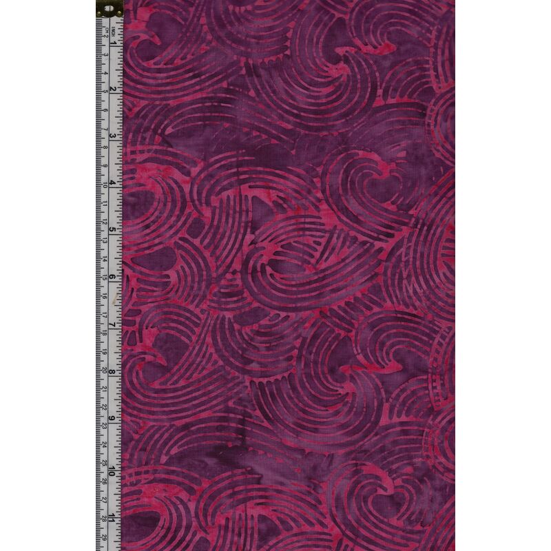 Batik Australia Fabric BA45-449 Wavy Lines Purple, 110cm Wide Per 50cm (1/2 Metre)