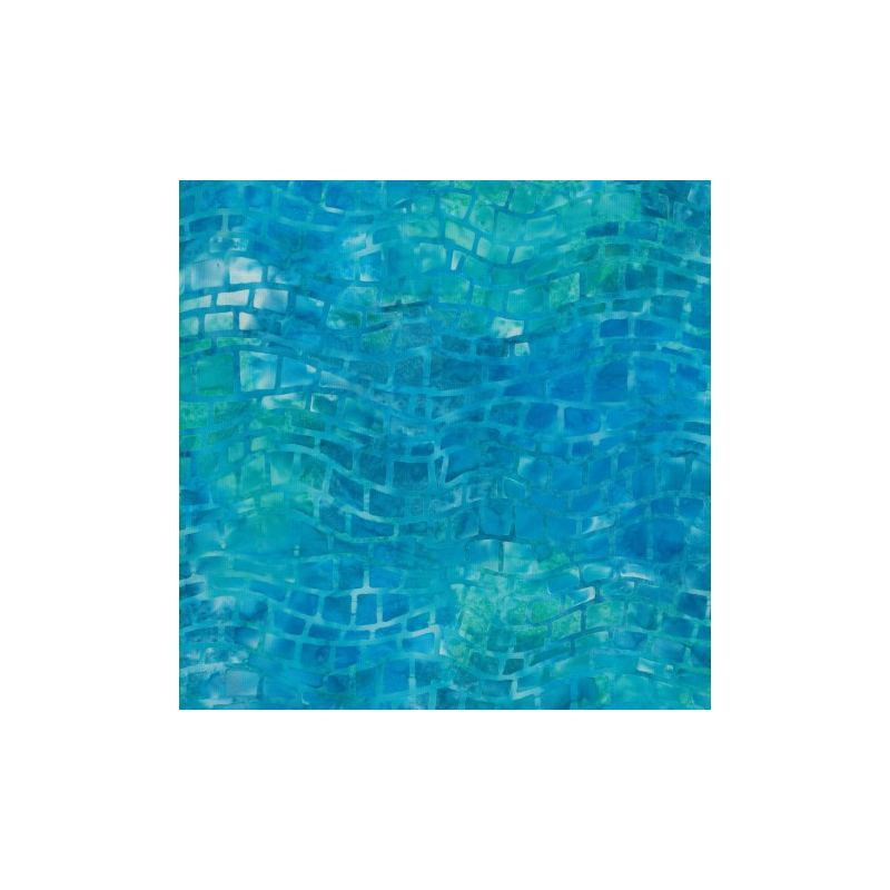 37cm REMNANT Opal #1162 TEAL, 112cm Wide Cotton Fabric by Batik Australia