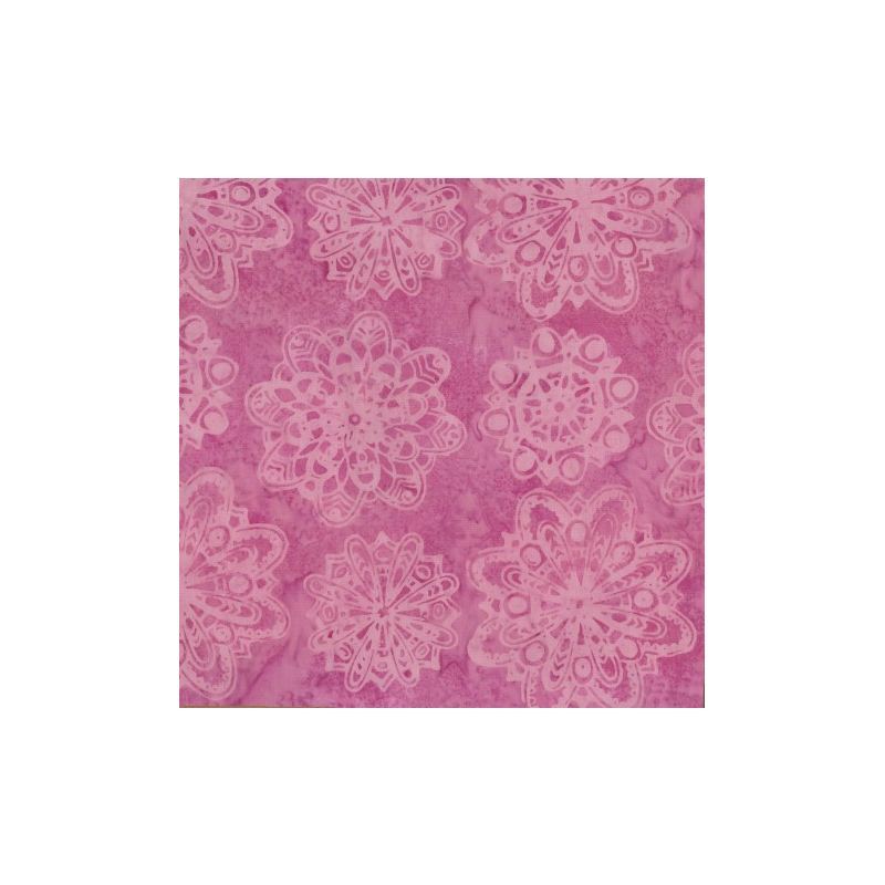 Designers Palette #1377 Mandala Pink, 112cm Wide Batik Fabric