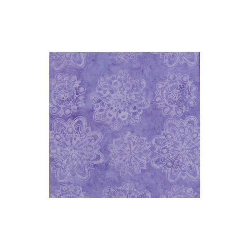 Designers Palette #1385 Mandala Cool Purple, 112cm Wide By Batik Australia