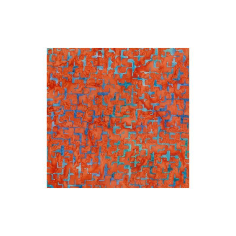 Opal #1424 Orange, 112cm Wide Cotton Fabric by Batik Australia