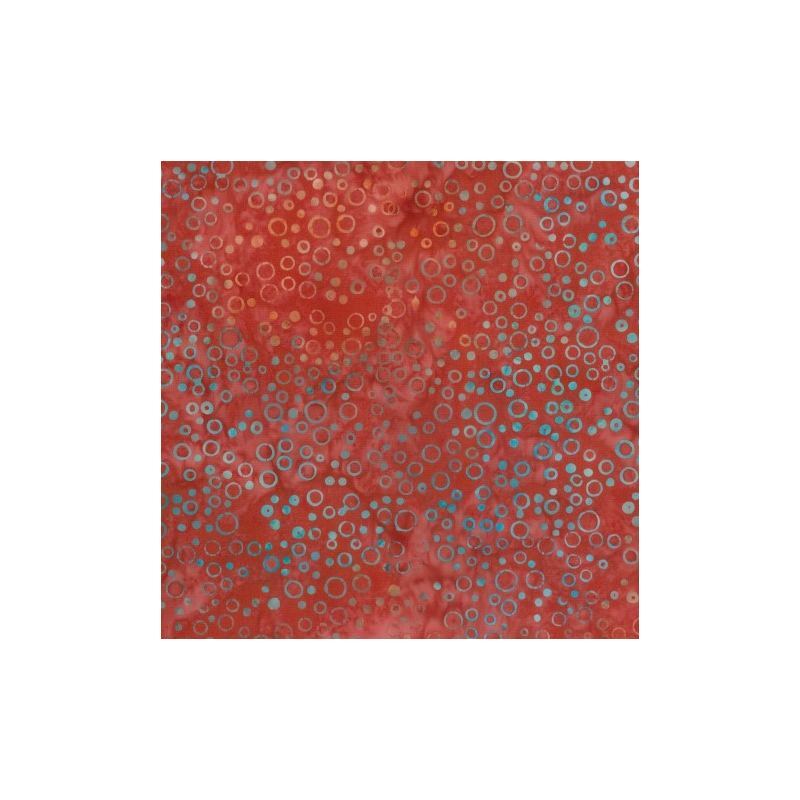 Opal #1427 Red, 112cm Wide Cotton Fabric by Batik Australia