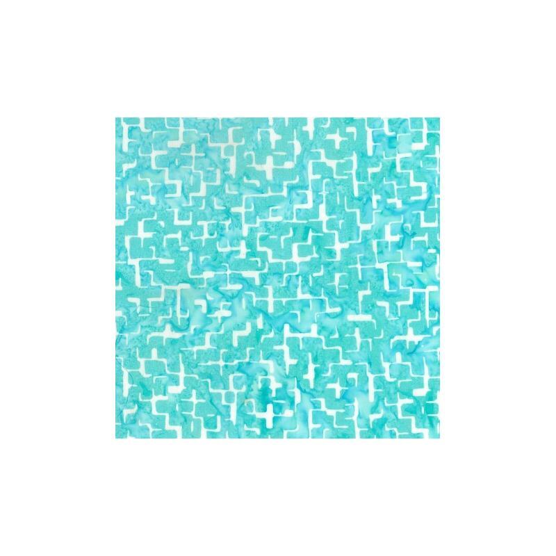 Batik #1472 Springtime Aqua, 112cm Wide by Batik Australia