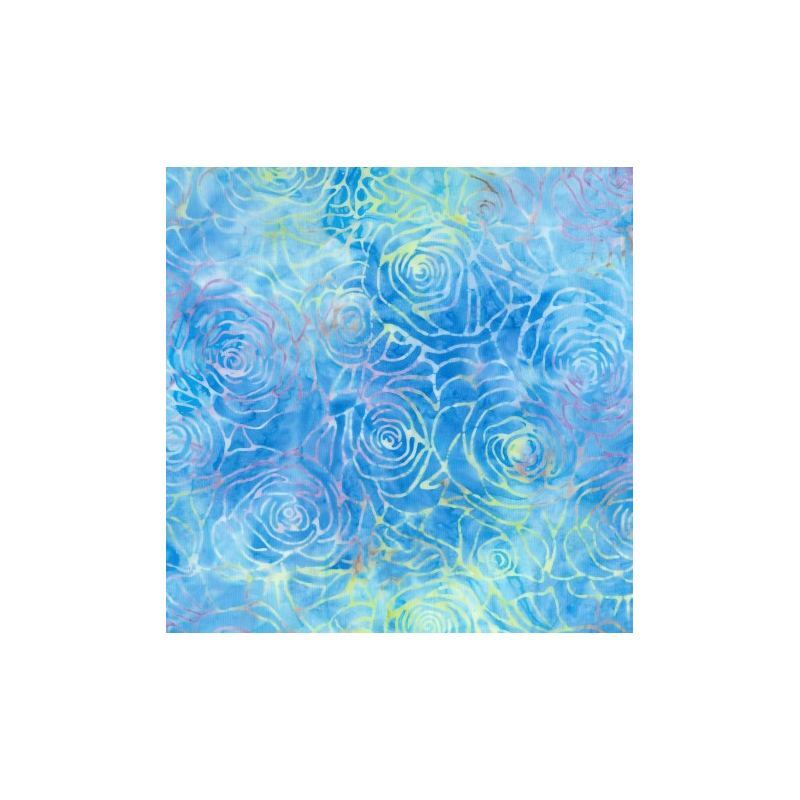 Batik #1489 Springtime Blue, 112cm Wide by Batik Australia