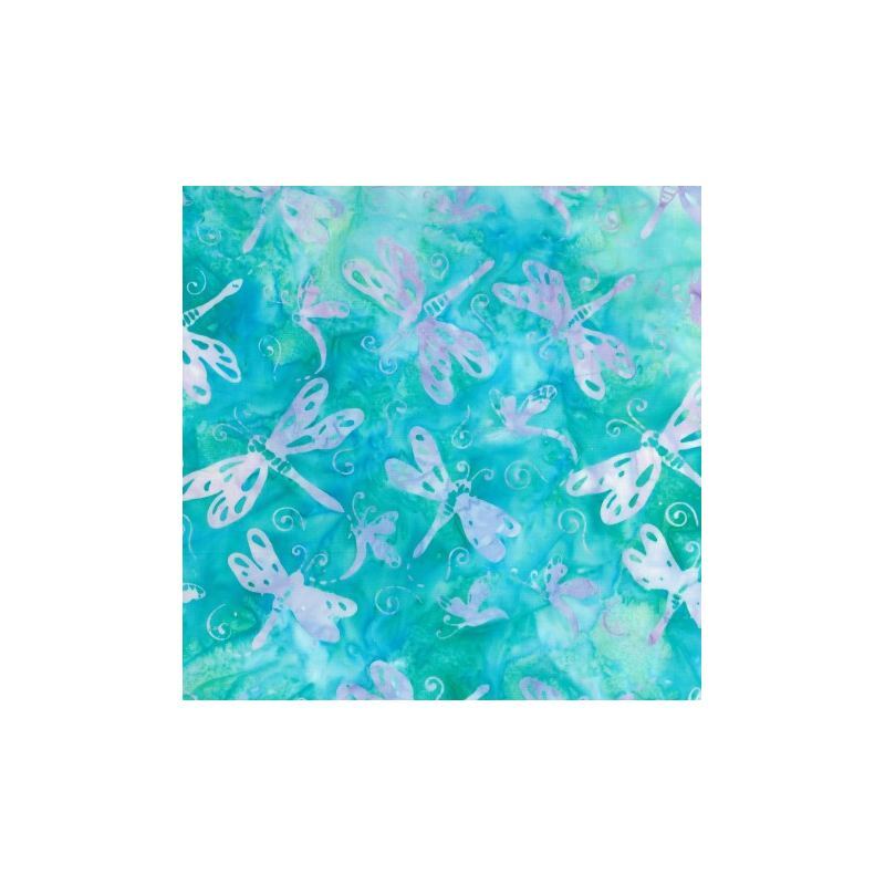 Batik #1497 Springtime Aqua, 112cm Wide by Batik Australia