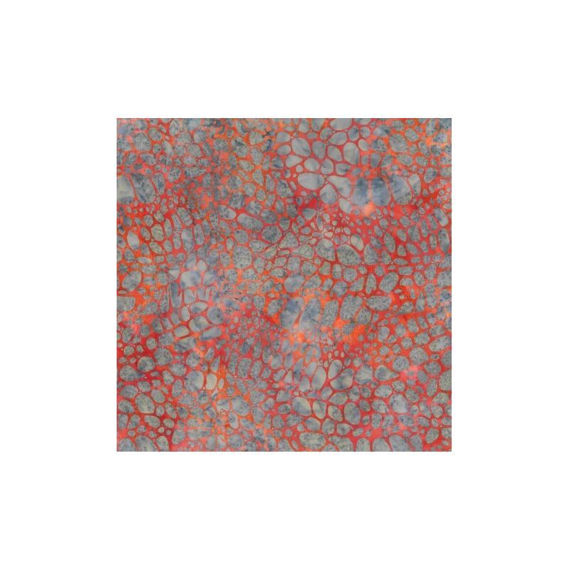 Batik #1507 Fire Ash Orange, 112cm Wide by Batik Australia