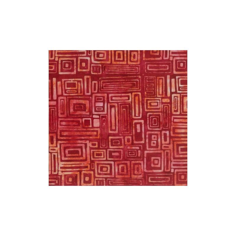 Batik #1509 Fire Red, 112cm Wide by Batik Australia