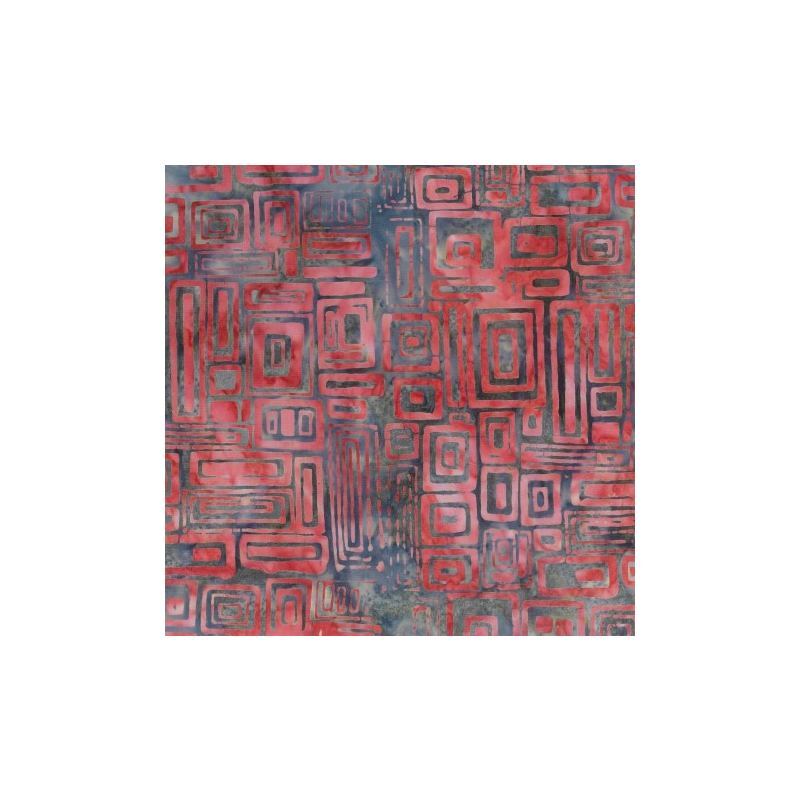 Batik #1519 Fire Ash Red, 112cm Wide by Batik Australia
