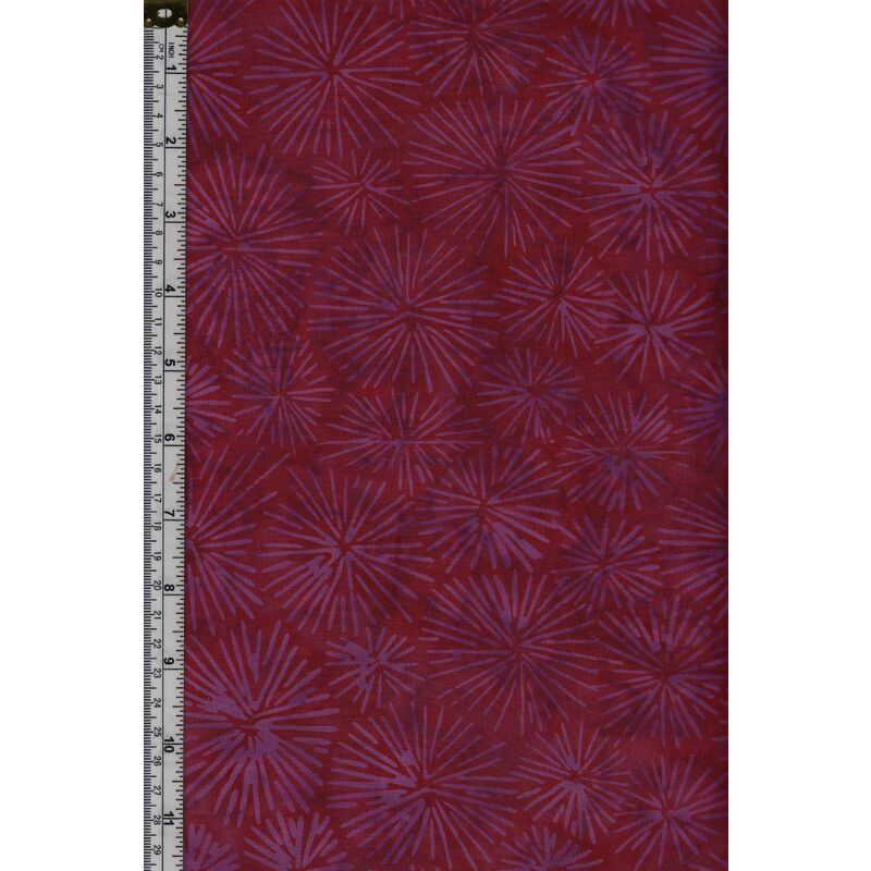 Batik Australia BA45-450 Dark Red Burst, 110cm Wide Per 50cm (1/2 Metre)
