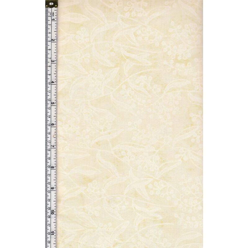 Batik Australia Fabric BA45-452 Wattle Cream, 110cm Wide Per 50cm (1/2 Metre)