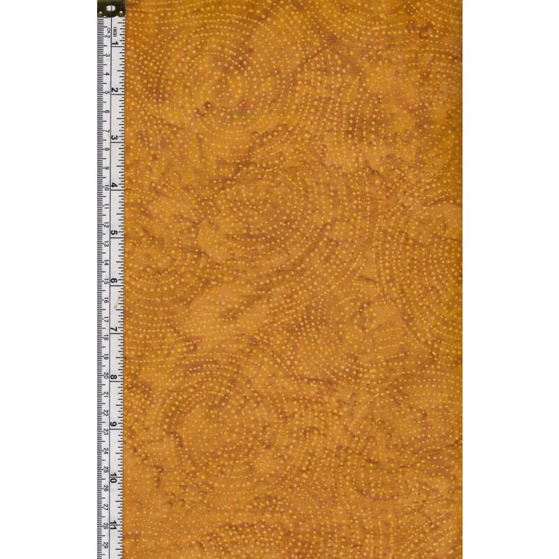 Batik Australia Fabric BA45-455 Swirl Dots Burnt Orange, 110cm Wide Per 50cm