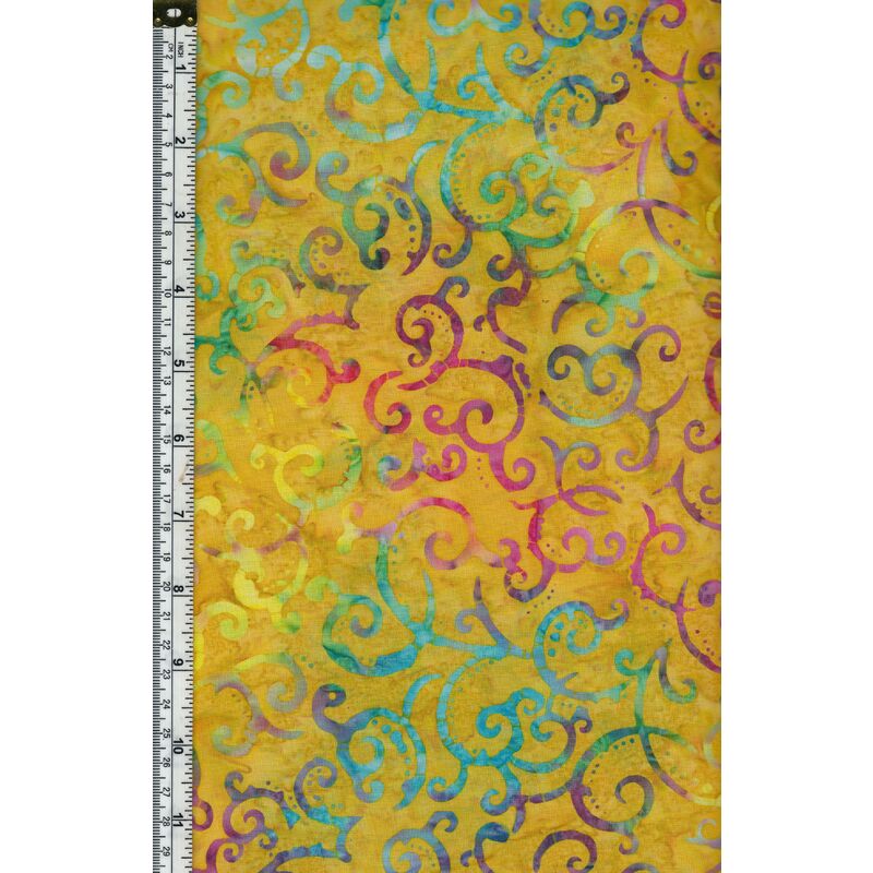 Batik Australia Fabric BA45-481 Gold, 110cm Wide Per 50cm