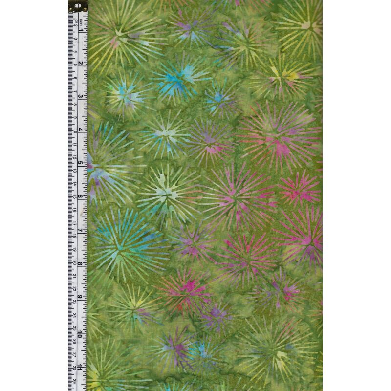 Batik Australia Fabric BA45-488 Lime Burst, 110cm Wide Per 50cm (1/2 Metre)