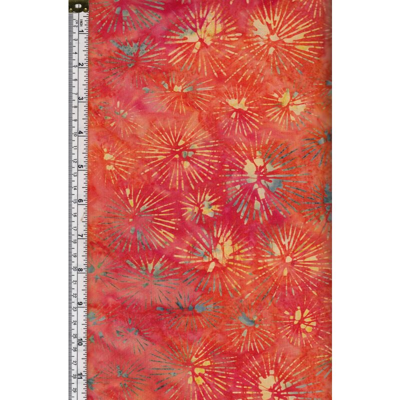 Batik Australia BA45-491 Burst Orange, 110cm Wide Per 50cm (1/2 Metre)