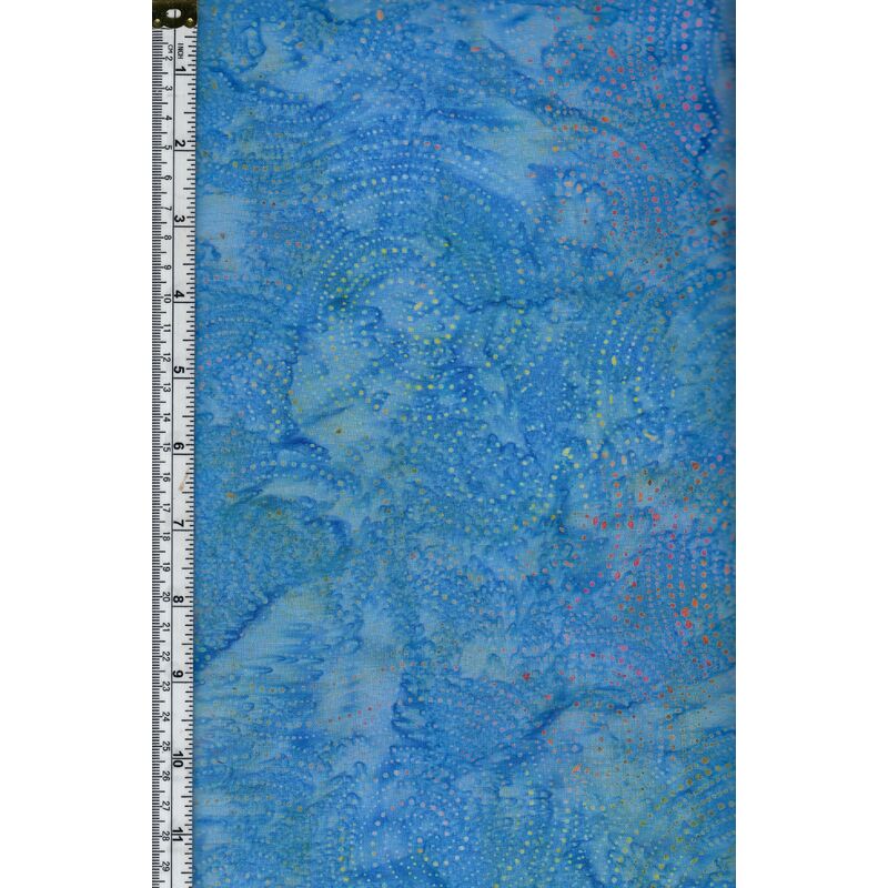 Batik Australia BA45-506 Swirl Dots Sky Blue, 110cm Wide Per 50cm (1/2 Metre)