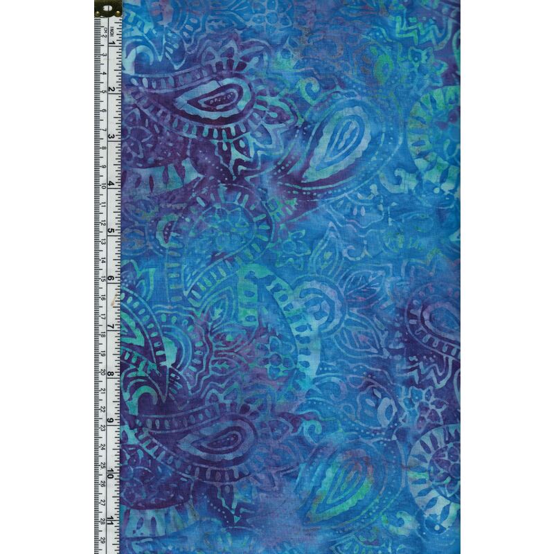 Batik Australia Fabric BA45-517 Jacobean Blue, 110cm Wide Per 50cm