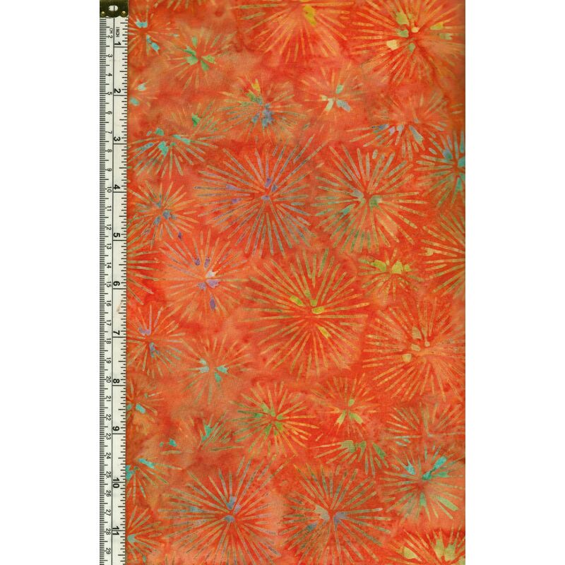 Batik Australia Fabric BA45-547 Orange Burst, 110cm Wide Per 50cm
