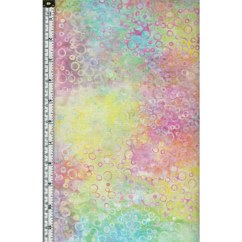 Batik Australia Designers Palette BA45-549 Bubbles Pastels 110cm Wide Cotton Fabric