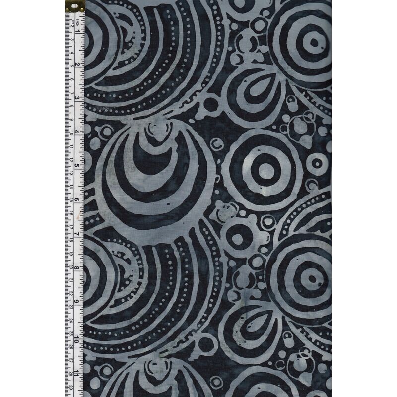 Batik Australia BA45-80 Circles Dark Navy 110cm Wide Cotton Fabric