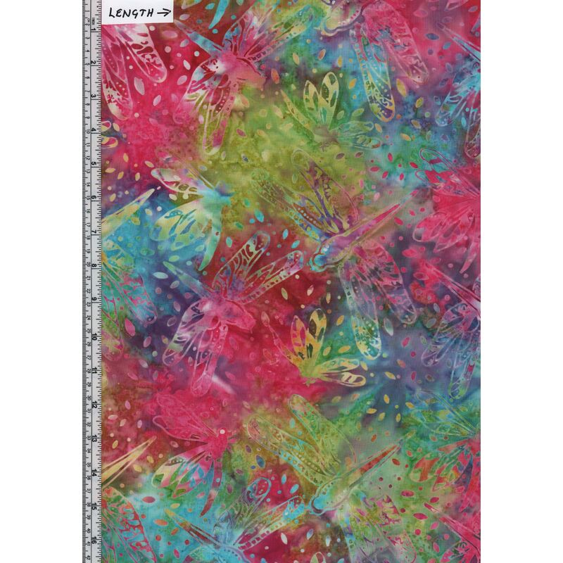 Batik Australia BA45-805 Bugs Dragonfly Multi 110cm Wide Cotton Fabric