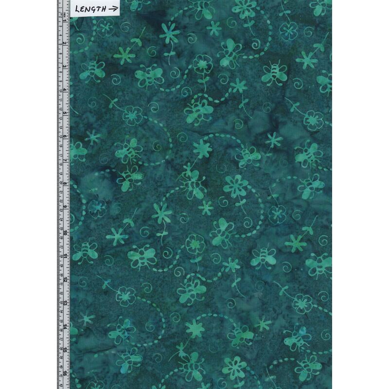 Batik Australia BA45-815 Bugs Bees Green 110cm Wide Cotton Fabric