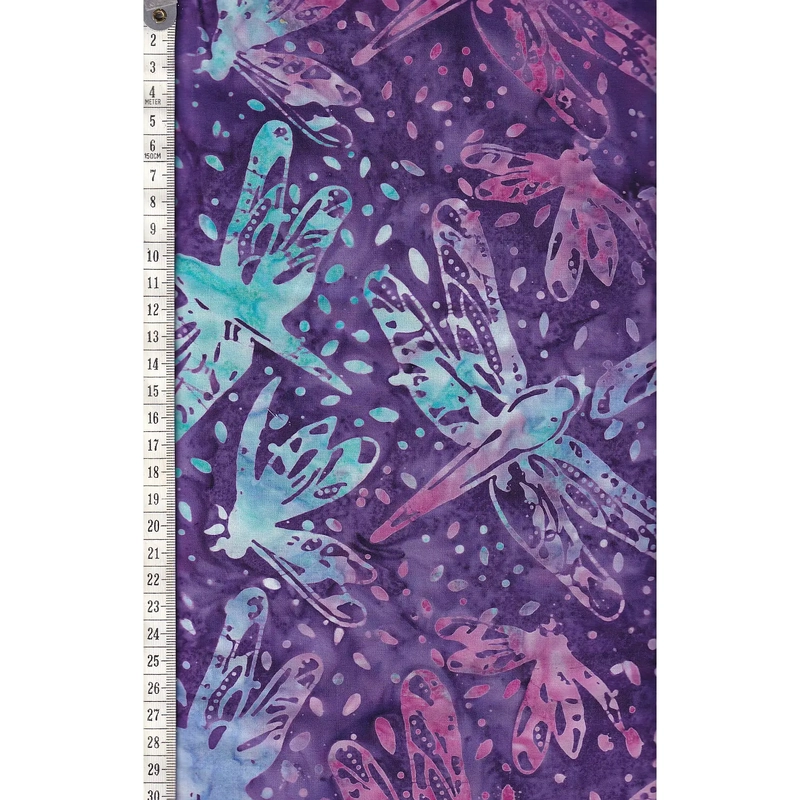 BA818 DRAGONFLIES by Batik Australia 110cm Wide Cotton Fabric
