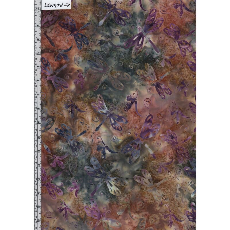 Batik Australia BA45-821 Bugs Dragonfly Multi 110cm Wide Cotton Fabric