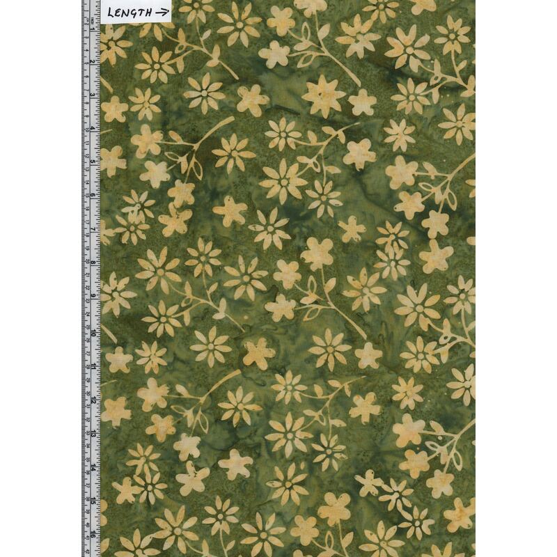 Batik Australia BA45-825 Bugs Floral Green 110cm Wide Cotton Fabric