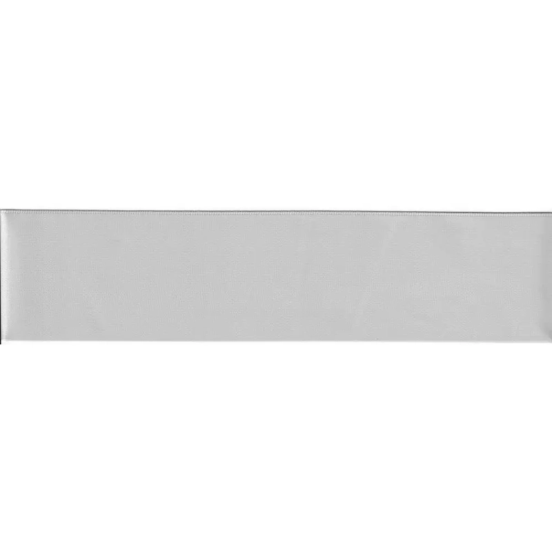 SILVER 36mm (Folded) Woven Edge Satin Blanket Binding By The Metre