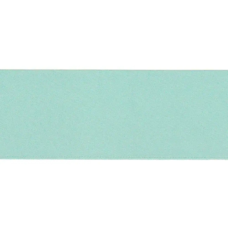 AQUA 50mm (Folded) Woven Edge Satin Blanket Binding By The Metre