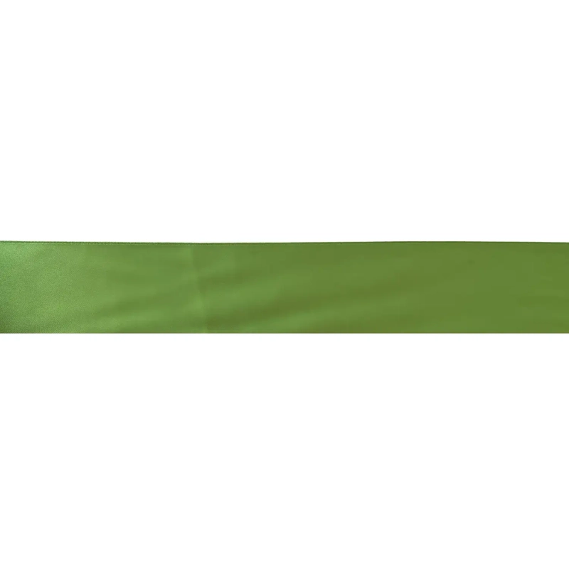 BUD GREEN 50mm (Folded) Woven Edge Satin Blanket Binding By The Metre