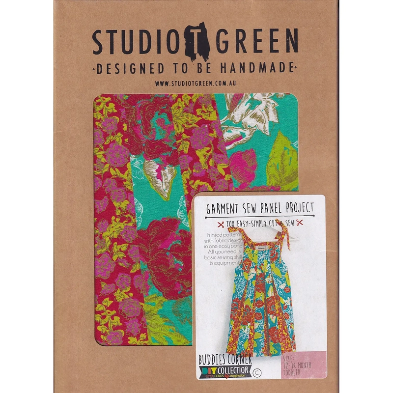 Vintage Style Pleated Dress Garment Sew Panel Project by Studio Green