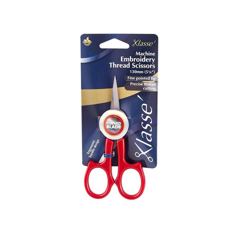Klasse Machine Embroidery Scissors 130mm, Curve Blade Fine Point BK1705