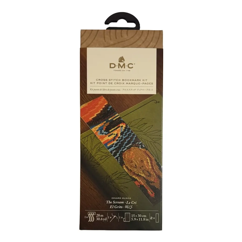 DMC THE SCREAM (Edward Munch) Counted Cross Stitch Bookmark Kit BK1992