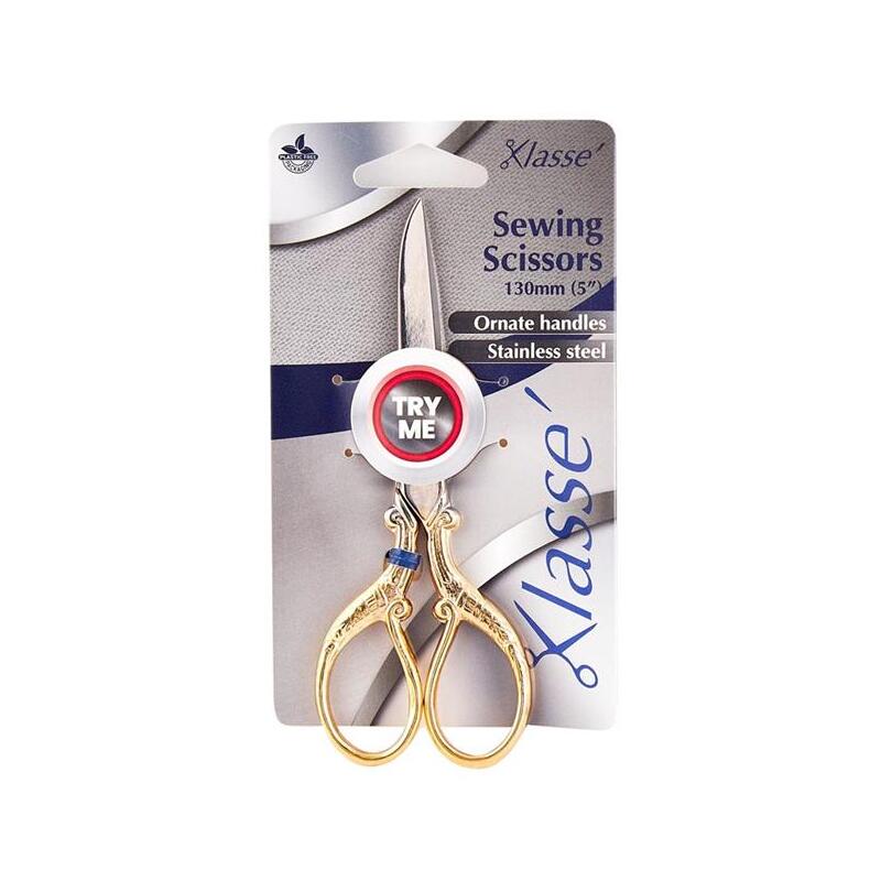 Klasse Sewing Scissors 130mm, Ornate Handles Stainless steel BK2605