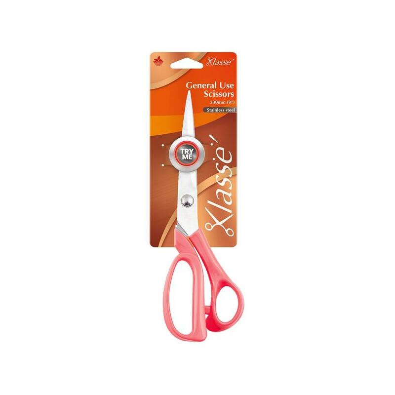 Klasse 230mm General Use Household Scissors BK3409.PINK