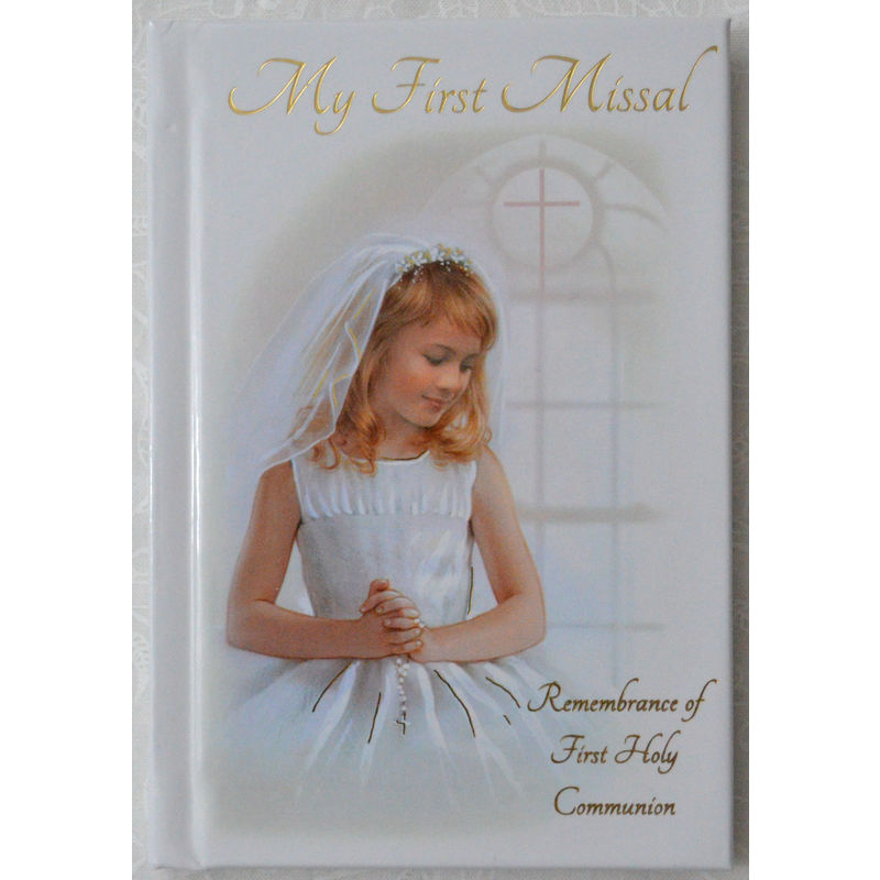 Communion Book, My First Missal, Remberance, Hard Cover (GIRL)