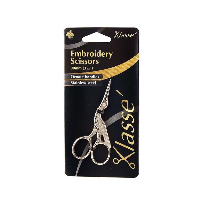 Klasse Stork Embroidery Scissors 90mm, Stainless Steel BK4603