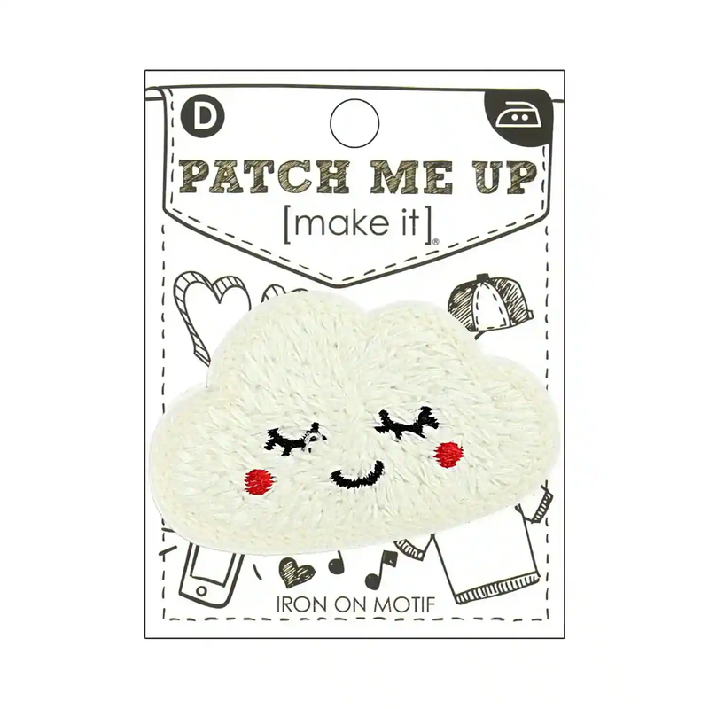 CLOUD Iron On Motif 7cm x 4.5cm - Patch Me Up by Make It BM6904