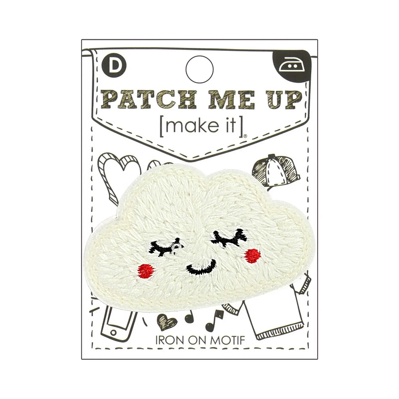 CLOUD Iron On Motif 7cm x 4.5cm - Patch Me Up by Make It BM6904