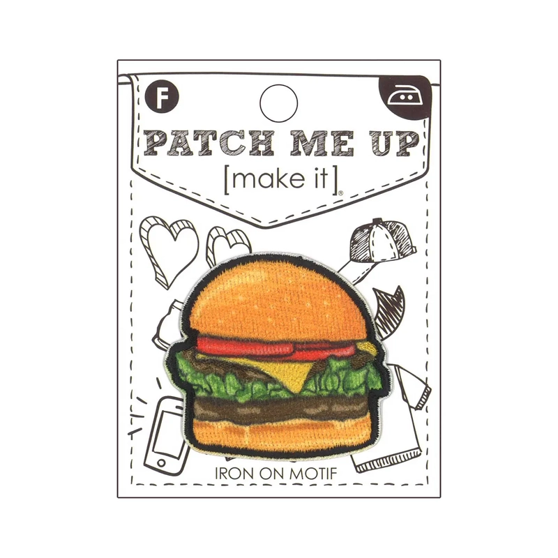 HAMBURGER Iron On Motif 5cm x 5cm - Patch Me Up by Make It BM6915