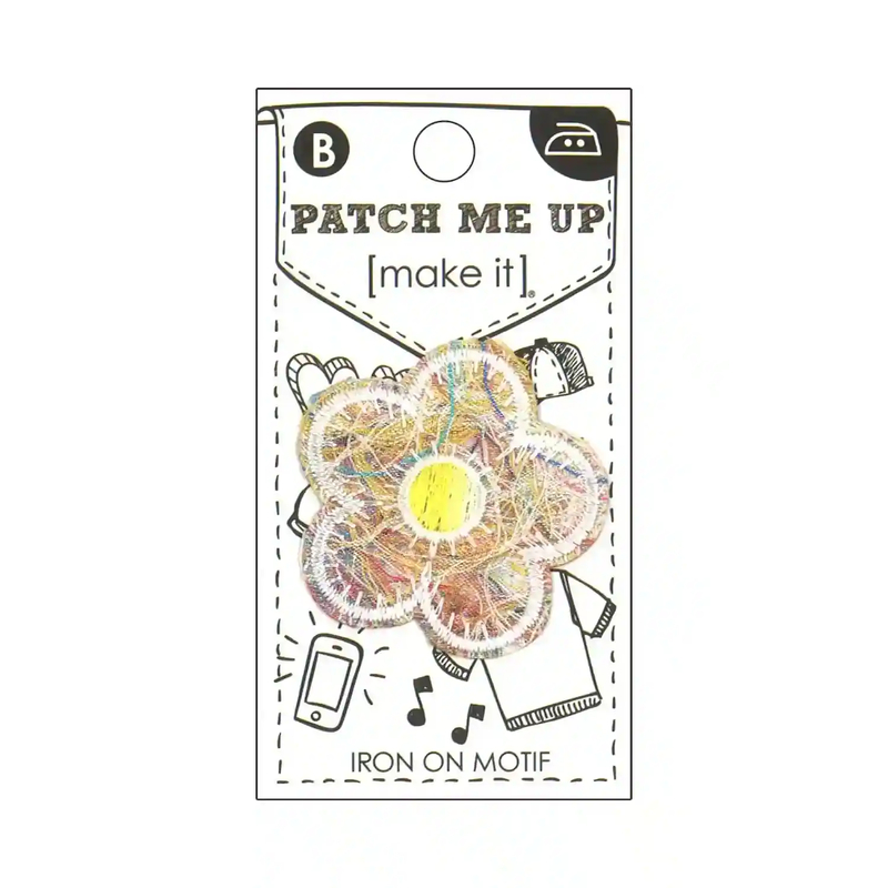FLOWER Iron On Motif 4cm x 4cm - Patch Me Up by Make It BM6947