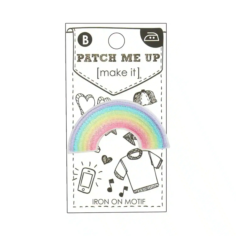 RAINBOW Iron On Motif 5cm x 2.4cm - Patch Me Up by Make It BM7005