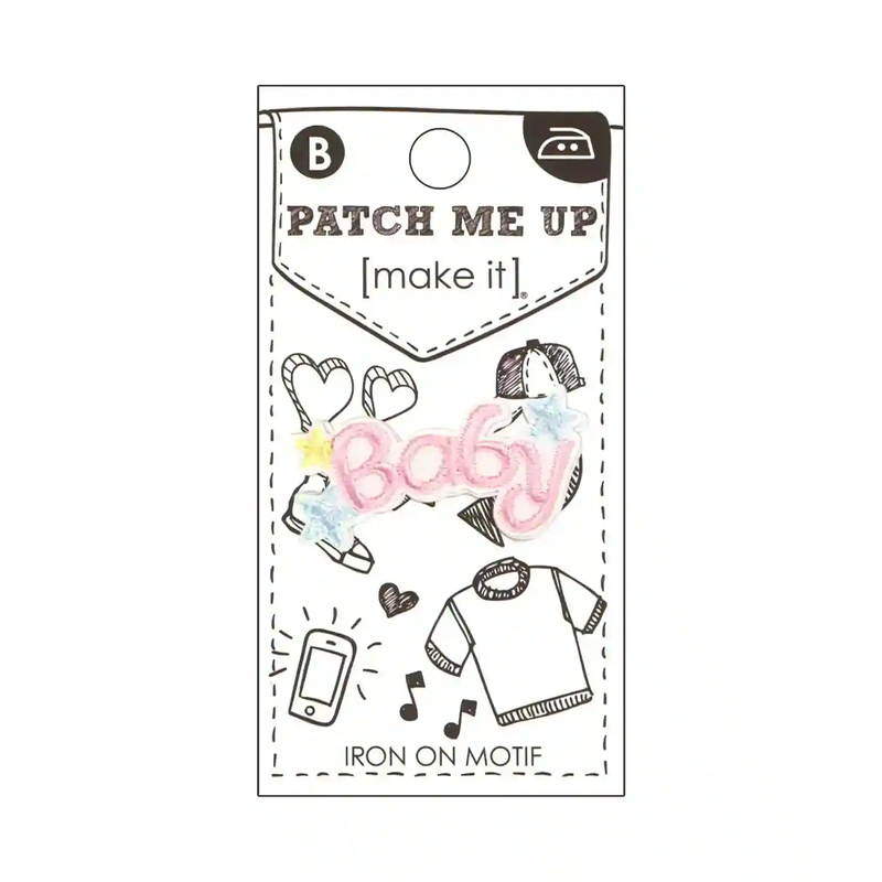BABY Iron On Motif 3.9cm x 1.8cm - Patch Me Up by Make It BM7006