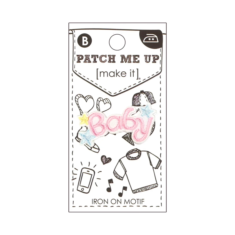 BABY Iron On Motif 3.9cm x 1.8cm - Patch Me Up by Make It BM7006