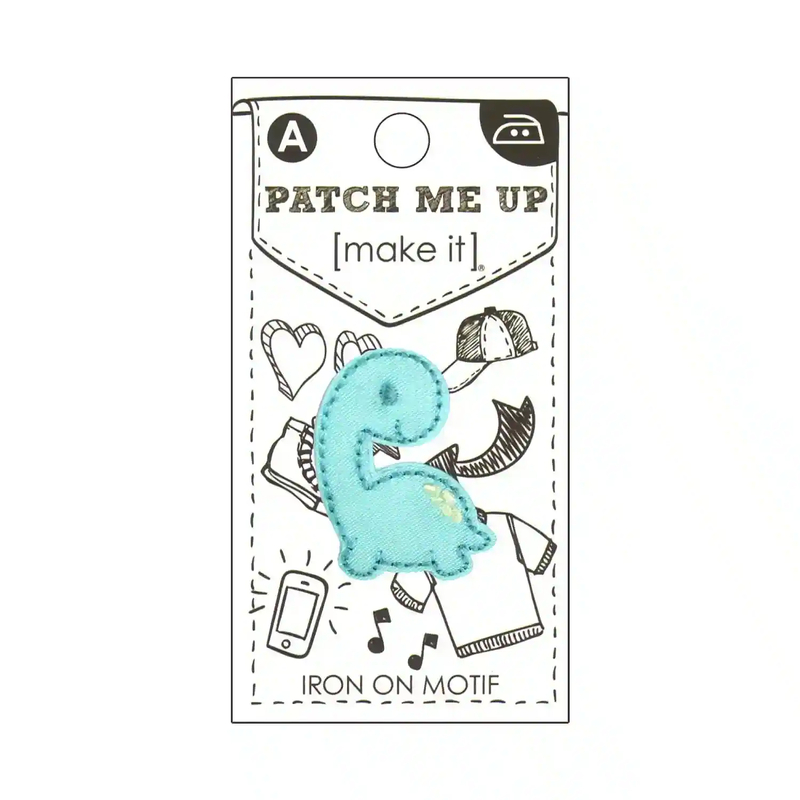DINO Iron On Motif 2.4cm x 3.1cm - Patch Me Up by Make It BM7013