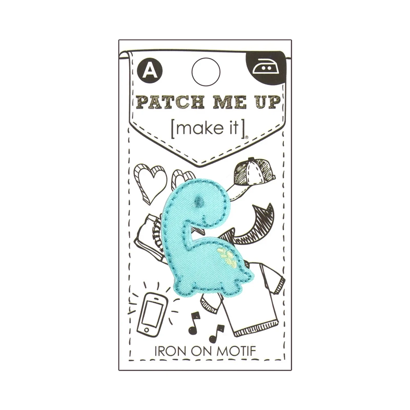DINO Iron On Motif 2.4cm x 3.1cm - Patch Me Up by Make It BM7013