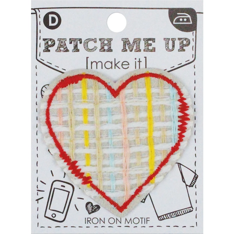 HEART Iron On Motif Patch Me Up by Make It BM7021, 6.4 x 6.2cm